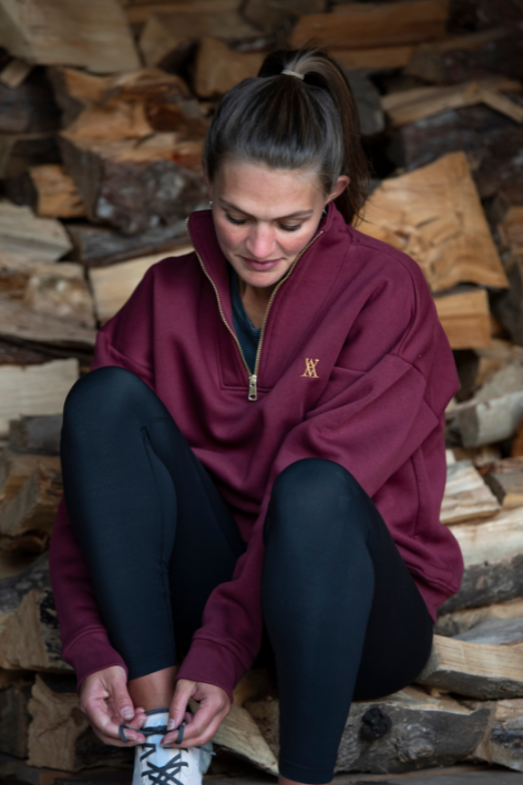 VA 1/4 Zip - Maroon