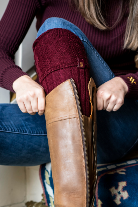VA Boot Socks - Maroon
