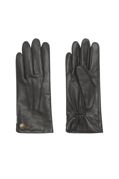 Fleece-Lined Leather Gloves - Chocolate