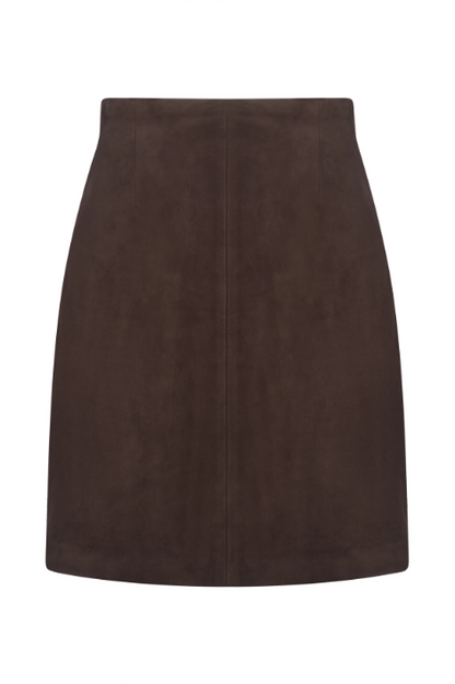 Alexandra Skirt - Chocolate Suede