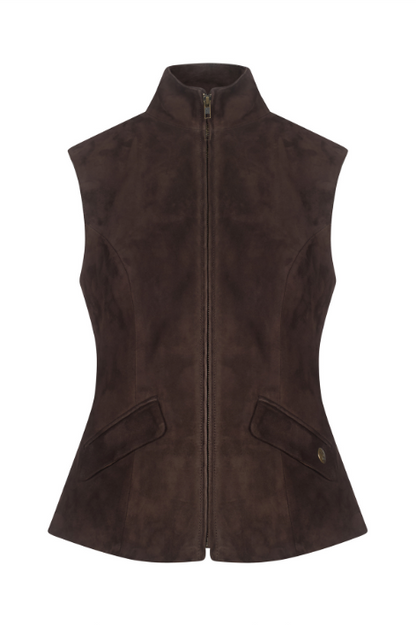 Windsor Gilet - Chocolate Suede